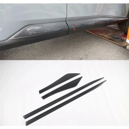 For Nissan X-Trail 2021 4PCS Carbon Fiber ABS Car Exterior Car Side Door Body Trim Molding Accessories Side Cover Trim