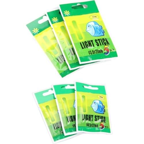 50Pcs 25mm/37mm Night Fluorescent Float Lightsticks Glow Lightstick Light Night Float Rod Lights Dark GlowSticks for Fishing