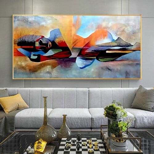 Lord Buddha Abstract Oil Painting On Canvas Religious Posters and Prints Scandinavian Wall Pictures For Living Room Decoration