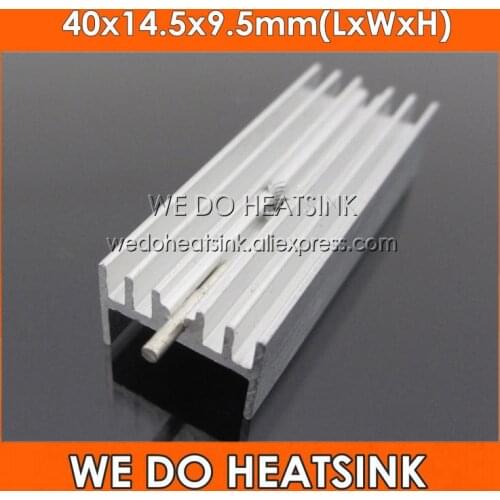 Free Shipping 100Pcs/Lot 40x14.5x9.5mm TO-220/TO220 Aluminium Heatsink Radiation With M3 Screw Hole And Needle