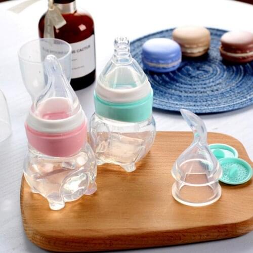 Feeding Bottle Pacifier Soft Silicone Water Medicine Feeder Anti-choke Flatware Graduated Measuring Cup Infant Baby Solid Nipple
