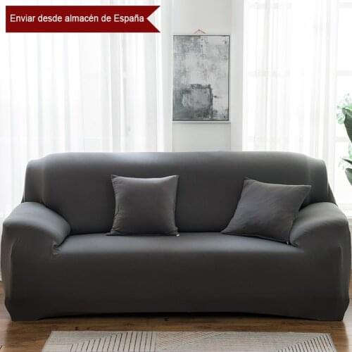 Solid Color Sofa Covers for Living Room Polyester Modern Elastic Corner Couch Cover Slipcovers Chair Protector 1/2/3/4 Seater