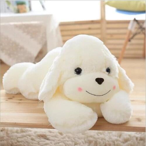 Children Cartoon Smiling Dog Shape Plush Stuffed Toy Super Soft Stuffed Animal Doll Throw Pillow Children New Year Present 33cm