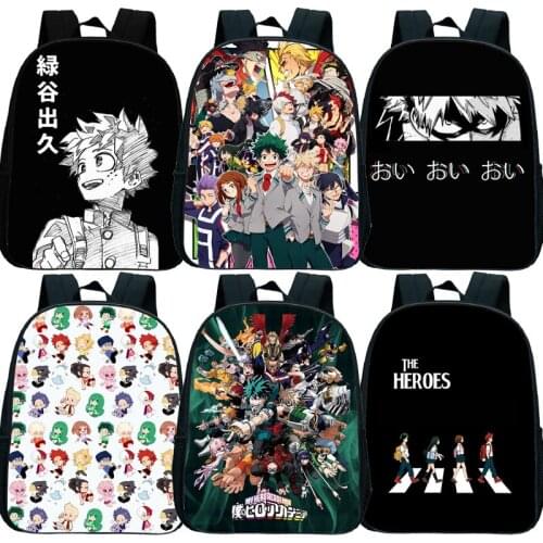 Kids My Hero Academia Kindergarten Backpack Boys Girls Anime Mini Knapsack Children Cartoon Bookbags Toddler Mochila Infantil