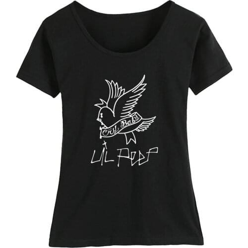 Lil Peep Cry Baby Cotton Girl Woman Short Sleeve T Shirt Couple Clothes Summer ZIIART