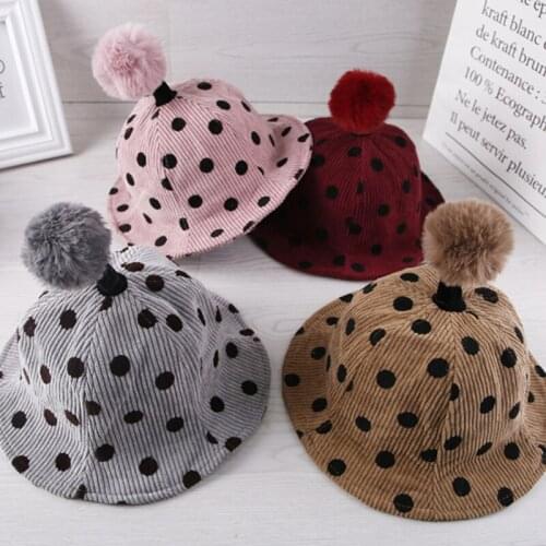 Hot Sale Korean Childrens Fisherman Hat Childrens Hat Spring And Autumn Big Hair Ball Fashion Basin Hat Beach Hat