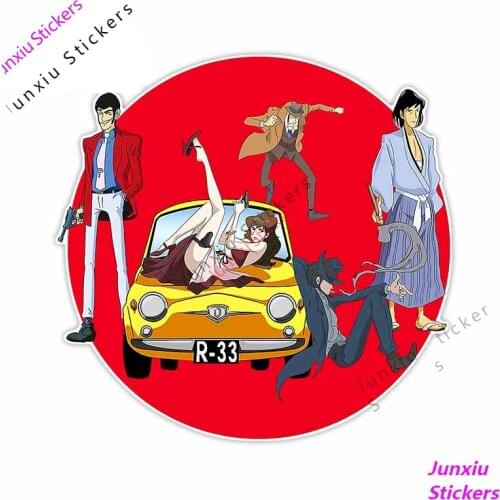 Lupin Cartoon Anime Decal JDM Refit Car Sticker for Camper Motorcycle Waterproof Sticker Styling Laptop Vinyl Car Wrap PVCx13cm