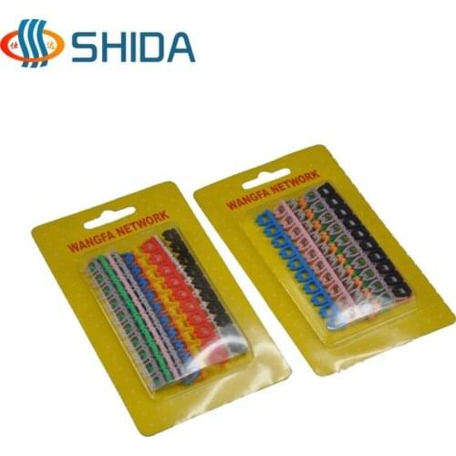 10Colors 200pcs 2 Sets of Cable Label Marker Number Tag Network Line Cable Marker Organizer for Cat 5 Computer Wire Management
