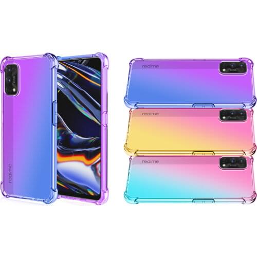 Soft TPU Clear Case For OPPO Realme 7 Pro Realme 7 5G 7i Realme 6 6S 6 Pro 6i 5i 5 Realme3 Pro Realme 5S Gradient Phone Case