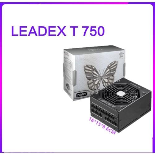 New PSU For Super Flower Full Modular 80plus Titanium Silent Fan Rated 750W Peak 850W Power Supply Leadex T 750W