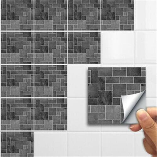 Wallpaper 25pcs Wall paper for kitchen and bathroom tiles Kitchen Tile Stickers Bathroom Mosaic Sticker Self-adhesive Wall Decor