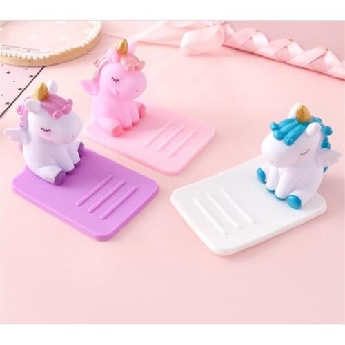 Cartoon Unicorn Phone Stand Bracket Base Mobile Phone Holder Support Desk Decor Anti-slip For iPhone Huawei Samsung