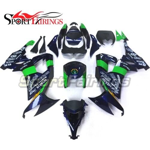 Full Fairings For Kawasaki ZX10R ZX-10R 08 09 10 2008 2009 2010 Injection ABS Plastic Motorcycle Fairing Kit POWER1 Blue Green