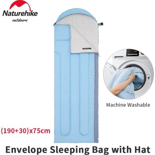 Naturehike Outdoor 1-2 Persons Cotton Sleeping Bag Envelope Style Spliceable 1.5kg Ultralight Sleeping Bag Spring/Summer