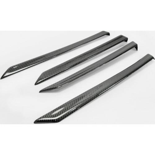 Car-styling Carbon Fiber Inner Door Panel Trim 4pcs LHD Glossy Finish Interior Cover Set Part For Honda 10th Generation Civic FC