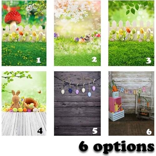 Spring Green Grass Backdrop Easter Eggs Bunny Backdrops Decorations Photobooth Studio Photography Background Flowers Scenery