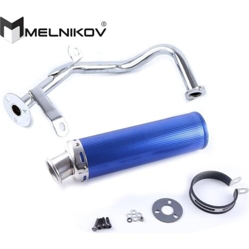 GY6 50 80 Scooter Performance Exhaust System Blue Gy6 50cc 137qma 139qmb engine Chinese Scooter Parts