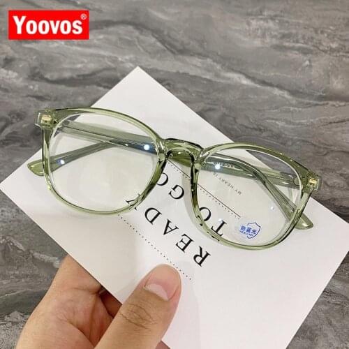 Yoovos Round Glasses Frame Women Anti Blue Light Glasses For Women Designer Optical Eye Glasses Frames Retro Clear Eyewear Men