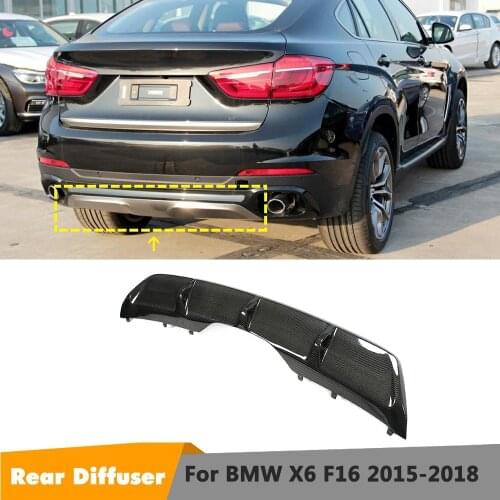 X6 F16 Rear Diffuser Spoiler For BMW X6 F16 Standard Bumper Lip 2015 2016 2017 2018 Body Kit Bodykit Splitter