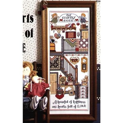 Magazine Home Decoration Crossstitch 11CT Printed Fabric Kit Love Atrial Chinese Embroidery Handmade DIY Material Pack