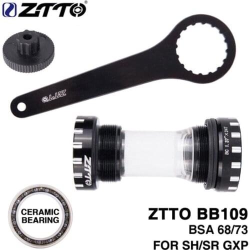 ZTTO BB109 Bottom Brackets Ceramic Bearing For BSA68 ISO 73 BSC BSA MTB Road Bike 24mm 22mm GX m8000 Bottom Brackets DA r8000