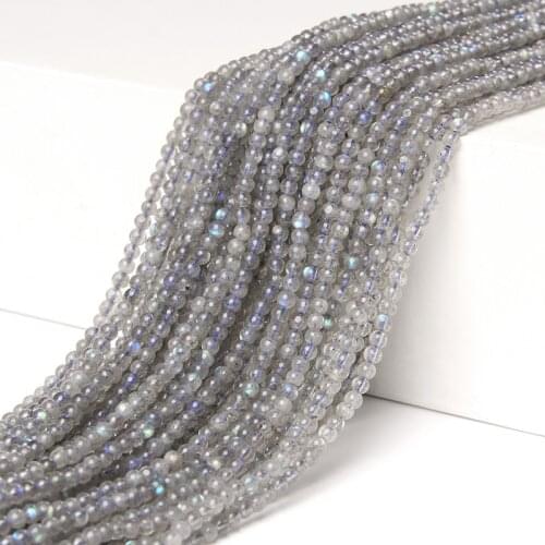 15.5" Grade AA Labradorite 3 mm Stone Bead Smooth Small Green Garnet Loose Spacer Strand Beaded For DIY Making Jewelry Necklace