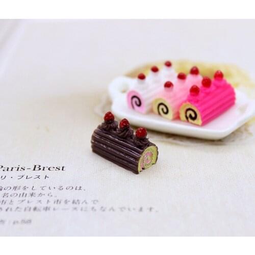 20pcs Diy Cute Parts Resin Flatback Long Cake Food Play Kawaii Cabochon Decoration Scrapbooking Craft Embellishments