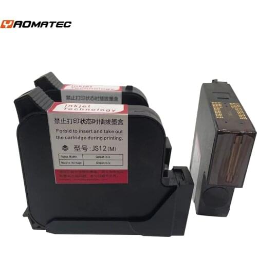 25.4mm JS12 Handheld Printer Ink Cartridge Fast Dry Eco Solvent 600DPI Inkjet Printer Colorful Ink Cartridge