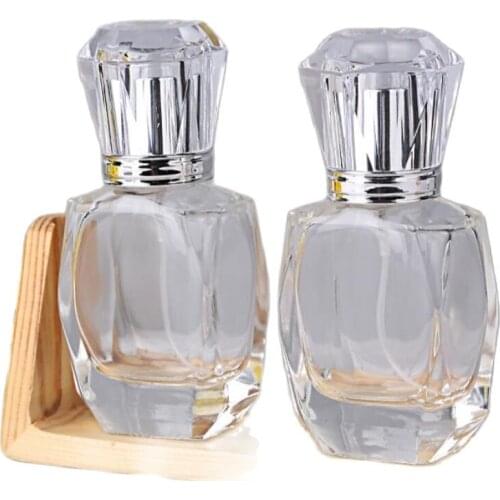 30ml glass bottle diamond shape lid mist sprayer perfume fragrance skin care cosmetic packing