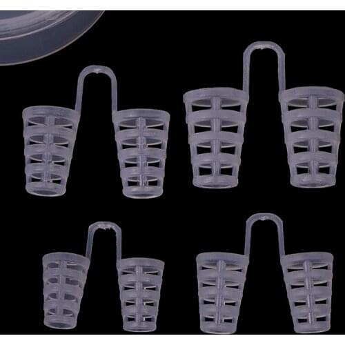4pcs Anti Snore Apnea Nose Clip Mini Transparent Anti-Snoring Device Healthy Sleeping Aid Equipment Stop Snoring Magnetic
