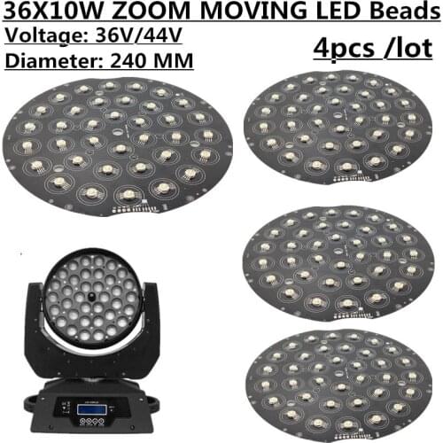4PCS/ 36V/44V 10W RGBW lamp beads, 36x10w zooom moving head light lamp beads Professional stage light source