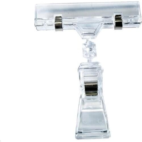 6" 4" x Clip-on Sign Holder Clear Sleeve with Slide-in Setup Clear Pop Plastic Sign Display Price Label Tag Promotion Clips