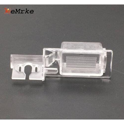 EEMRKE Car Rear view Camera Bracket Mount License Plate Lights Housing for Geely CK Otaka Echo Free Cruiser Englon SC3 SC7