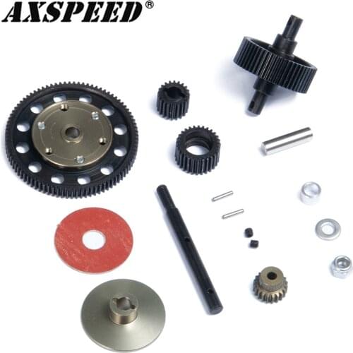 AXSPEED 1/10 RC Crawler Metal Transmission Gears Set for 1:10 Axial SCX10 Gearbox Gears Unassembled Kit