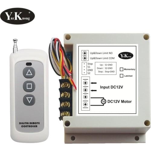 External Button Remote Control Motor Wireless Switch 12V 40A 400W Forwards Reverse Stop Up Down Stop Remote Control Switches