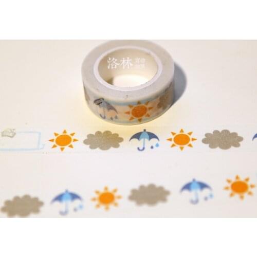 Decoration adhesive tape Paper tape diy 1.5cmx10m nice weather masking tape