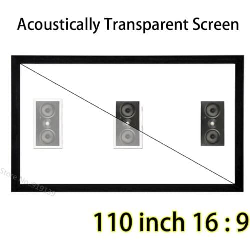 DHL Fast Shipping 110-inch Fixd Frame Projector Screen 16:9 Audio Pass Through Front Projection Screens