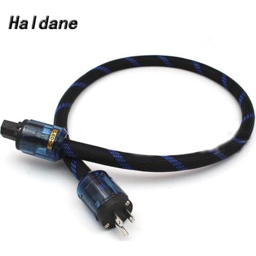 Haladne HIFI Hi-End US Schuko Power Cable EU Power Cord with EU/US Plug Mains Power Cable Audiophile EU US AC Power Cable