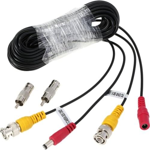 32ft(10m) / 65ft(20m) BNC Video Power Siamese Cable for CCTV Surveillance Camera DVR Kit