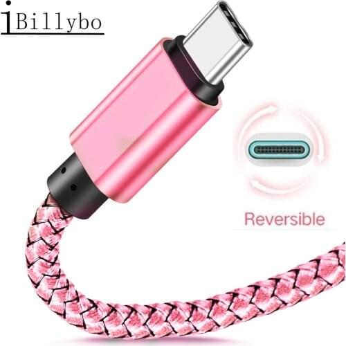 1m 2m 3m Long Type C Usb Charging Wire Cord Tipo C Usb Charger Kablo For Samsung Huawei OPPO Nokia Android Phone Cable 2/3 Meter