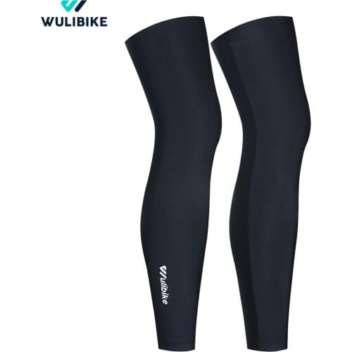 Wulibike Unisex Compression Leg Sleeves Outdoor Sports UV Protection Cycling Leg Warmers Breathable