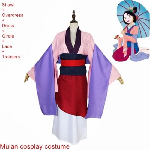 Wreck It Ralph 2 Costume Princess Mulan Dresses Movie Ralph Breaks The Internet Mulan Mushu Dragon Cosplay Girls and women Skirt