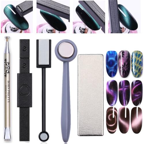 Nail Art Magnet Stick Cat Magnet Stick For UV Gel Varnish Polish 9D Cat Line Strip Effect Strong Magnetic Pen Nail Art Tools