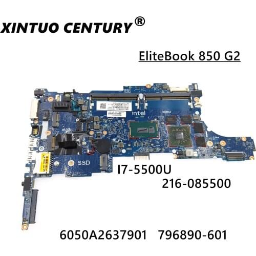 Laptop motherboard 796890-001 796890-501 for HP EliteBook 840 G2 6050A2637901-MB-A02 W/ SR23W I7-5500U CPU Mainboard 100% test