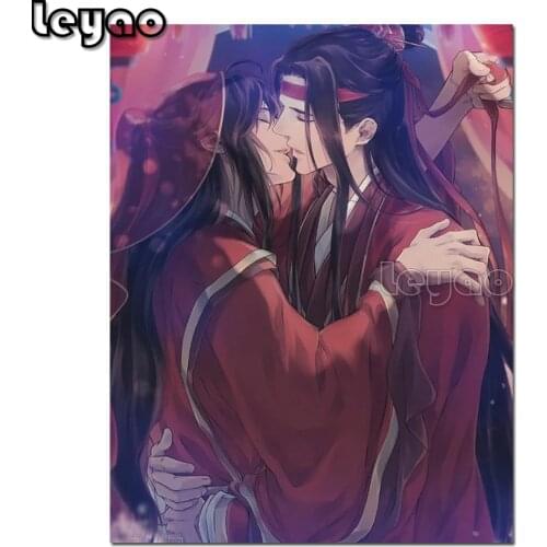 Mo dao zu shi Anime Diamond painting Cartoon Cross Stitch 5d Diamond embroidery mosaic Full Drill Picture for boy gift,idery