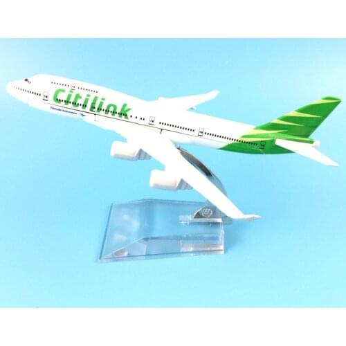 AIR PASSENGER PLANE 747 CITILINK AIRCRAFT MODEL MODEL PLANE SIMULATION 16CM ALLOY CHRISTMAS TOYS GIFTS CHILDREN