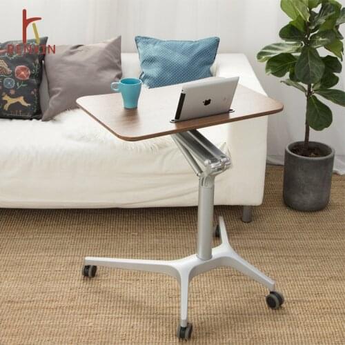 Fashion Creative Pneumatic Automatic Lifting Standing Movable Lazy Computer Desk Simple Lecture Desk Writing Desk