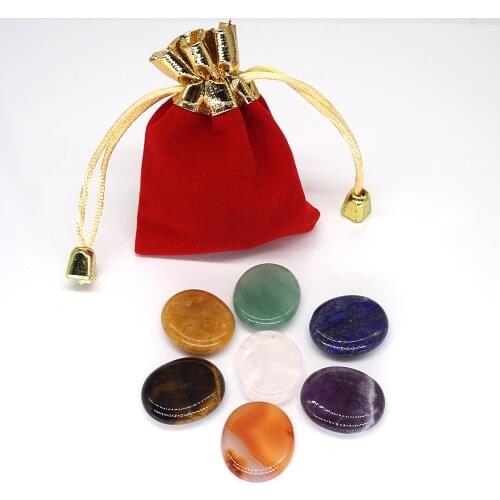 7 Chakra Stones Set Yoga Reiki Healing Crystals Seven Colors Natural Gemstones Polished Energy Gems Home Decor Mascot Gift