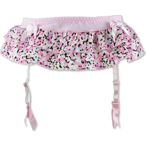 2016 New fashion Women/females Sexy Vintage Layered bow decoration Garters Belts for Stocking, vogue Pink Metal clips suspender