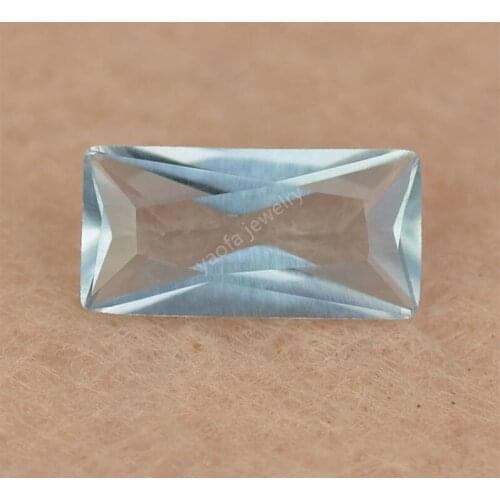 Wholesale Price 1.5x3~13x18mm 106# Light Transparent Blue Rectangle Shape Cut Loose Gems Lab Created Spinel Stones For Jewelry